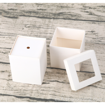 Caja de vela rígida blanca de lujo personalizada